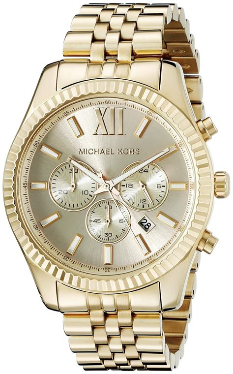 michael kors men's goldtone lexington watch|replace movement Michael Kors 8281.